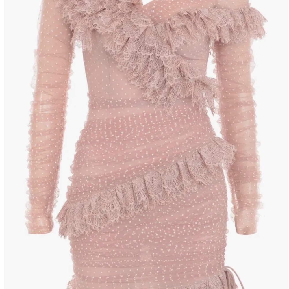 House of CB - Sorell Tulle Asymmetric Minidress - Picture 3 of 9